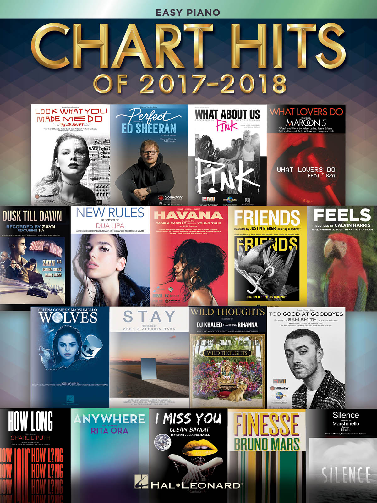 Chart Hits Of 2017-2018: Easy Piano