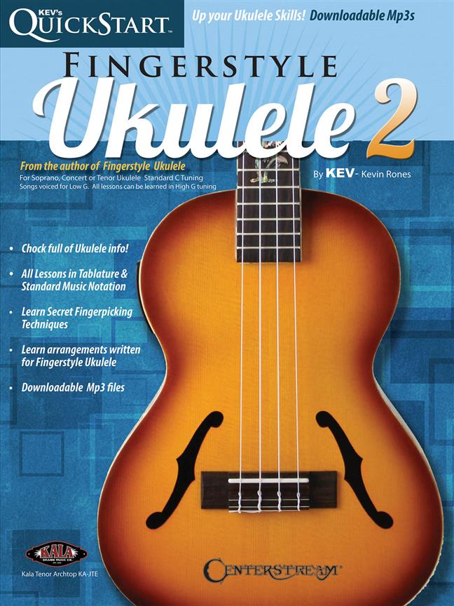 Kev's QuickStart For Fingerstyle Ukulele: Vol. 2 (Book/Online Audio)