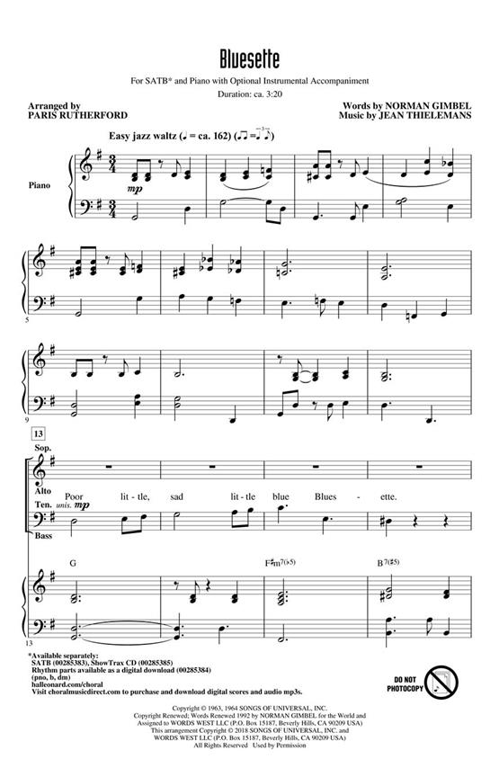 Bluesette : Vocal Jazz Series