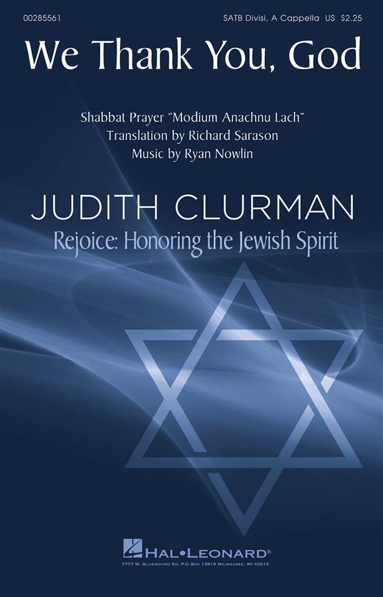 We Thank You, God : Rejoice: Honoring the Jewish Spirit