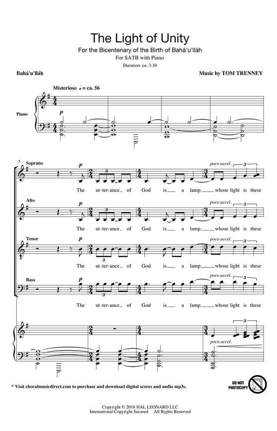 The Light of Unity : Craig Hella Johnson Choral Series