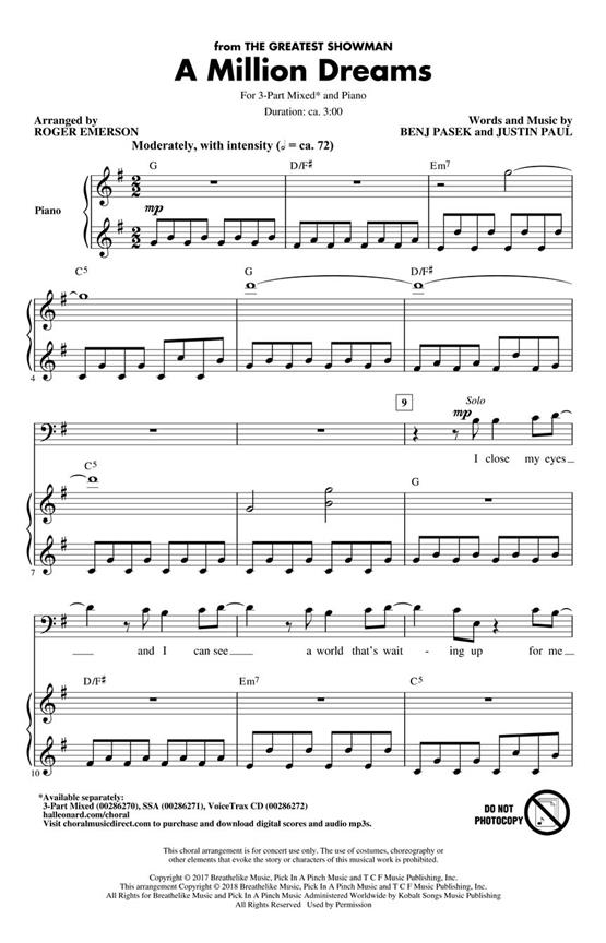 A Million Dreams (from The Greatest Showman) : Discovery Level 2