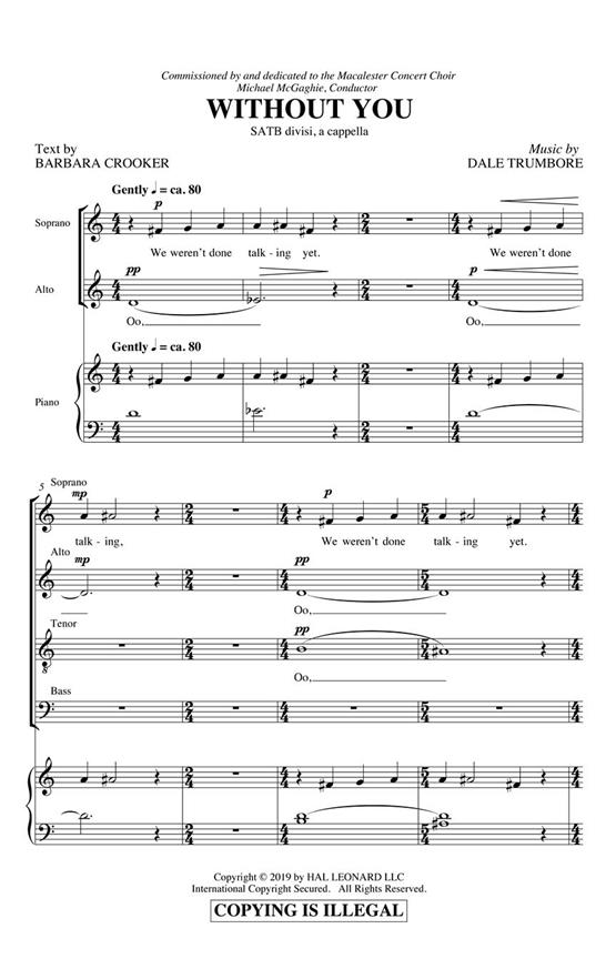 Without You : Dale Warland Choral Series