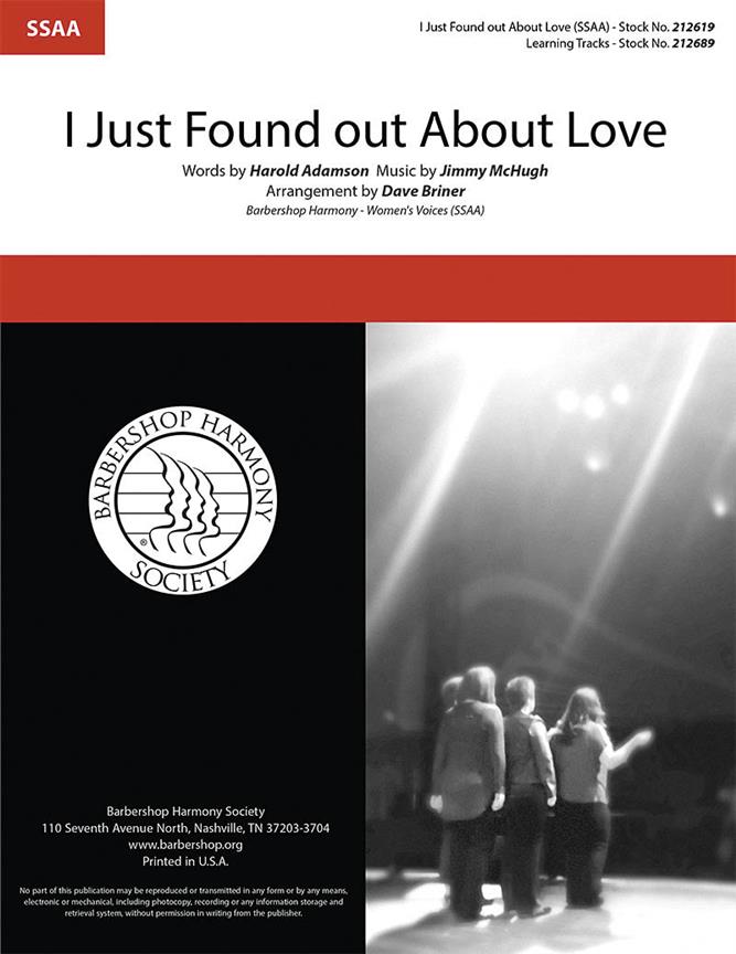Jimmy McHugh: I Just Found Out About Love (arr. Briner) (SSAA)