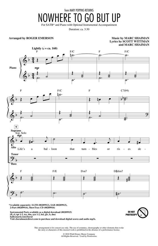 Nowhere to Go But Up : from Mary Poppins Returns