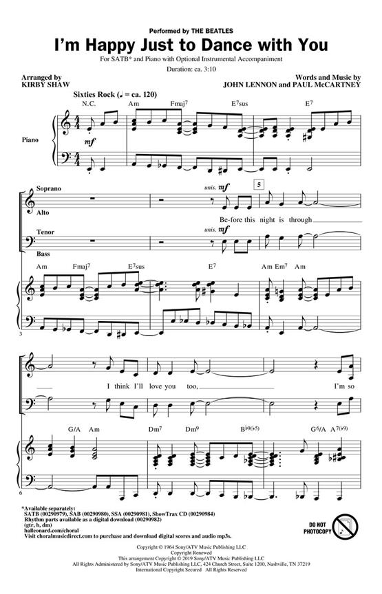 I'm Happy Just to Dance with You