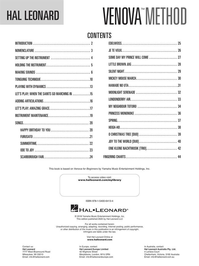 Hal Leonard Venova Method