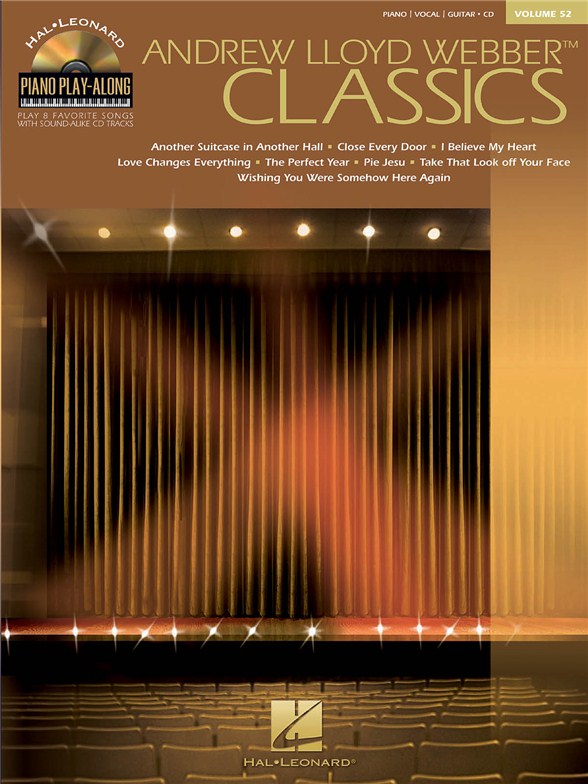 Piano Play-Along Volume 52: Andrew Lloyd Webber Classics (Book And CD)