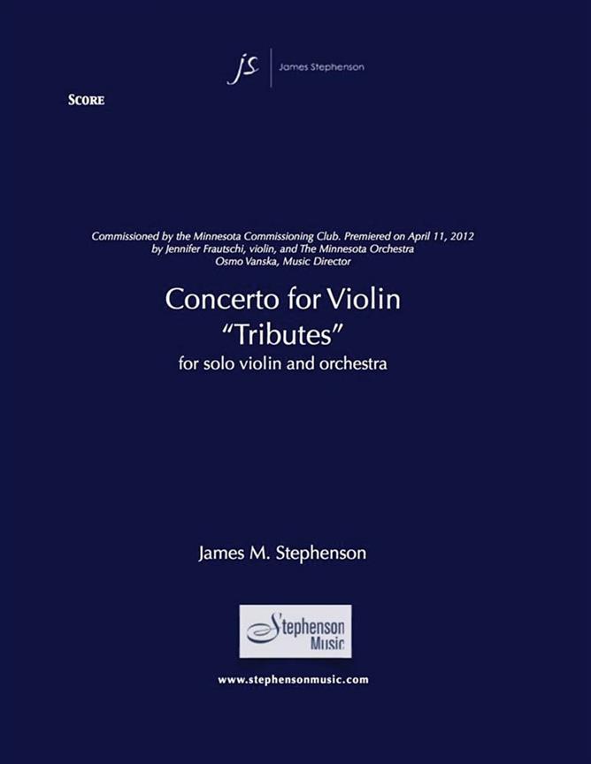 Concerto for Violin (Tributes) : Violin and Orchestra - Piano Reduction