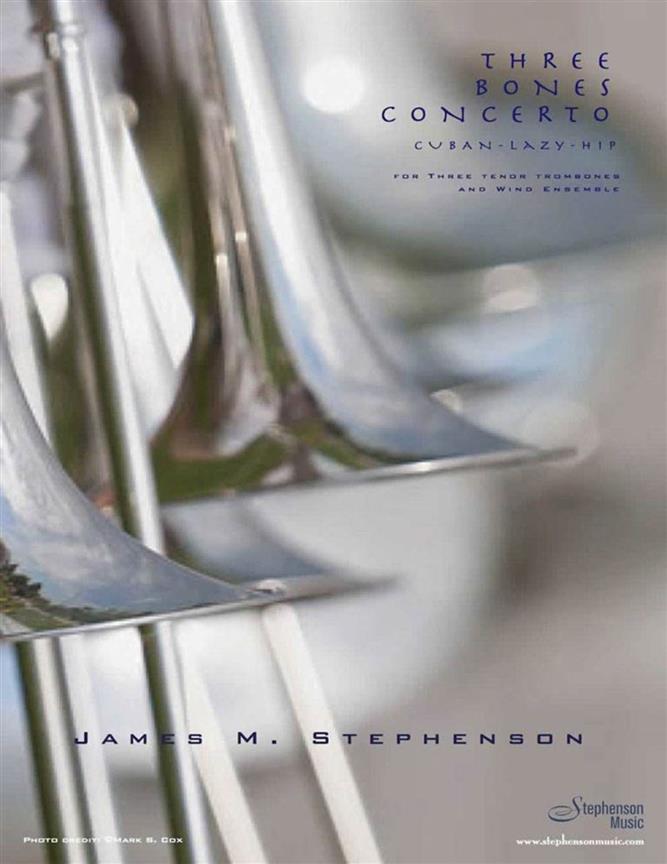 Three Bones Concerto : Three Solo Trombones and Wind Ensemble - Set