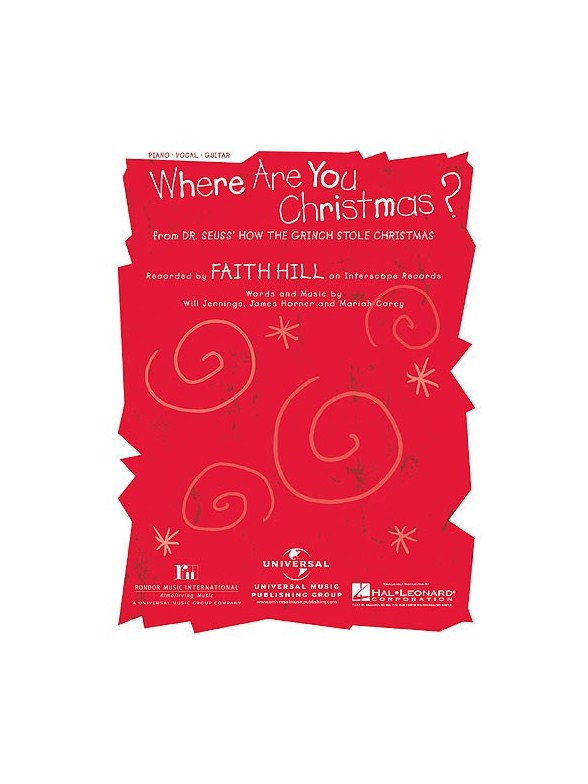HILL FAITH WHERE ARE YOU CHRISTMAS GRINCH PV SHEET
