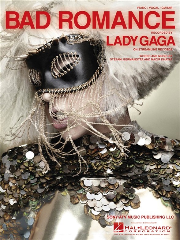 LADY GAGA BAD ROMANCE PIANO VOCAL SINGLE SHEET