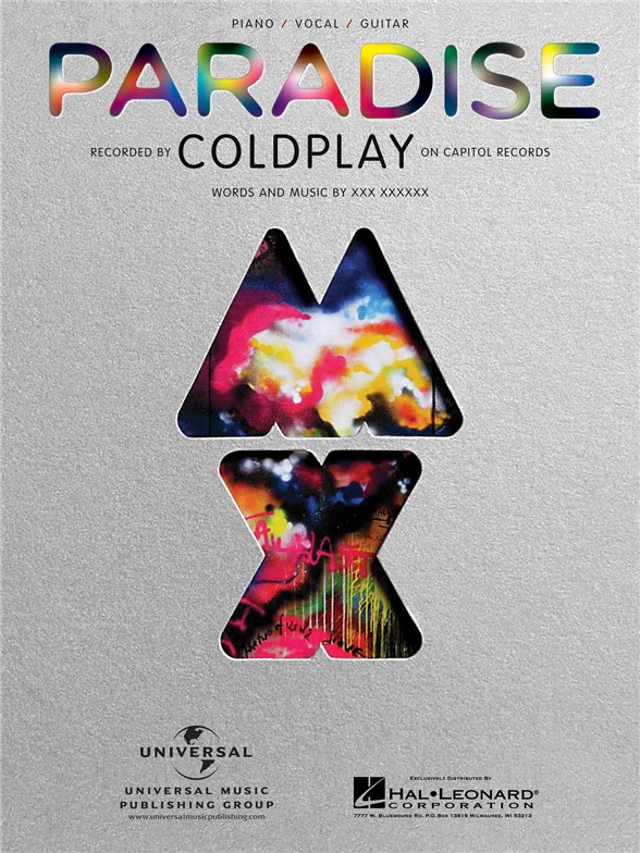 Coldplay Paradise Piano Vocal Guitar Sheet