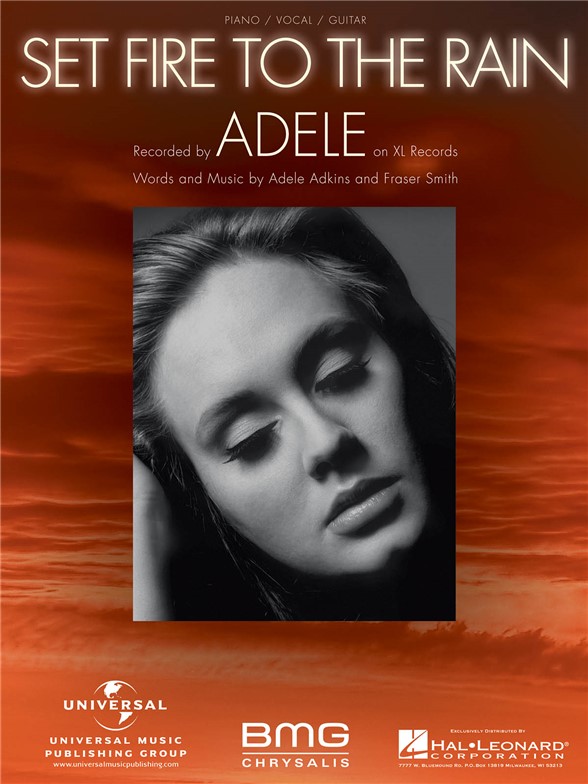 ADELE SET FIRE TO THE RAIN PIANO VOCAL GUITAR SHEET