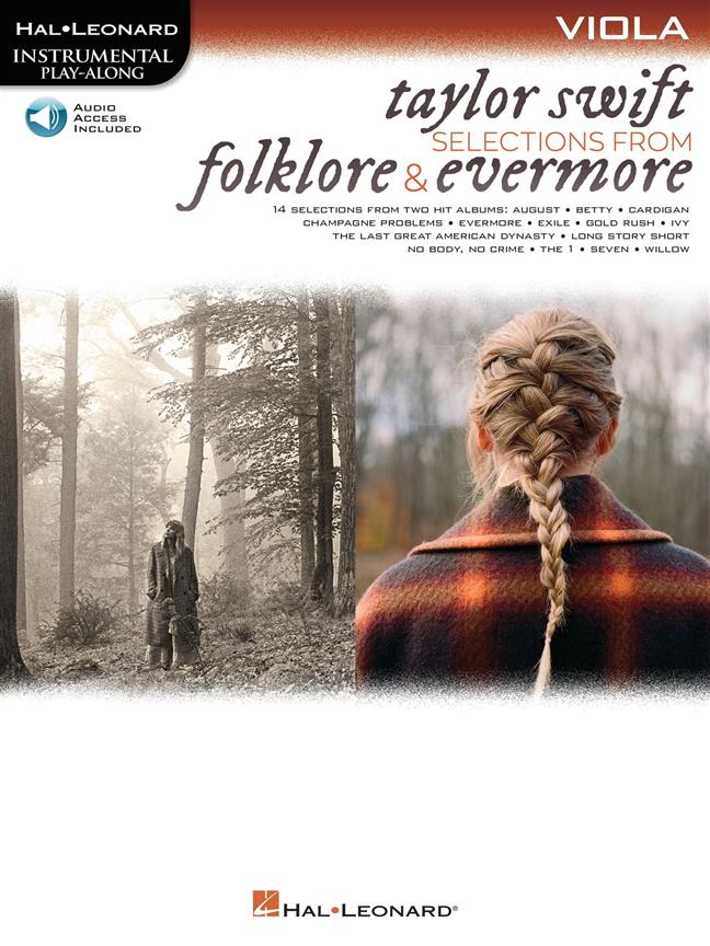 Taylor Swift - Selections from Folklore & Evermore : Viola Play-Along Book with Online Audio