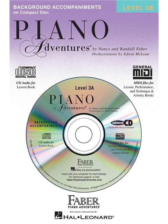 Nancy & Randall Faber: Piano Adventures Lesson Book CD Level 3B