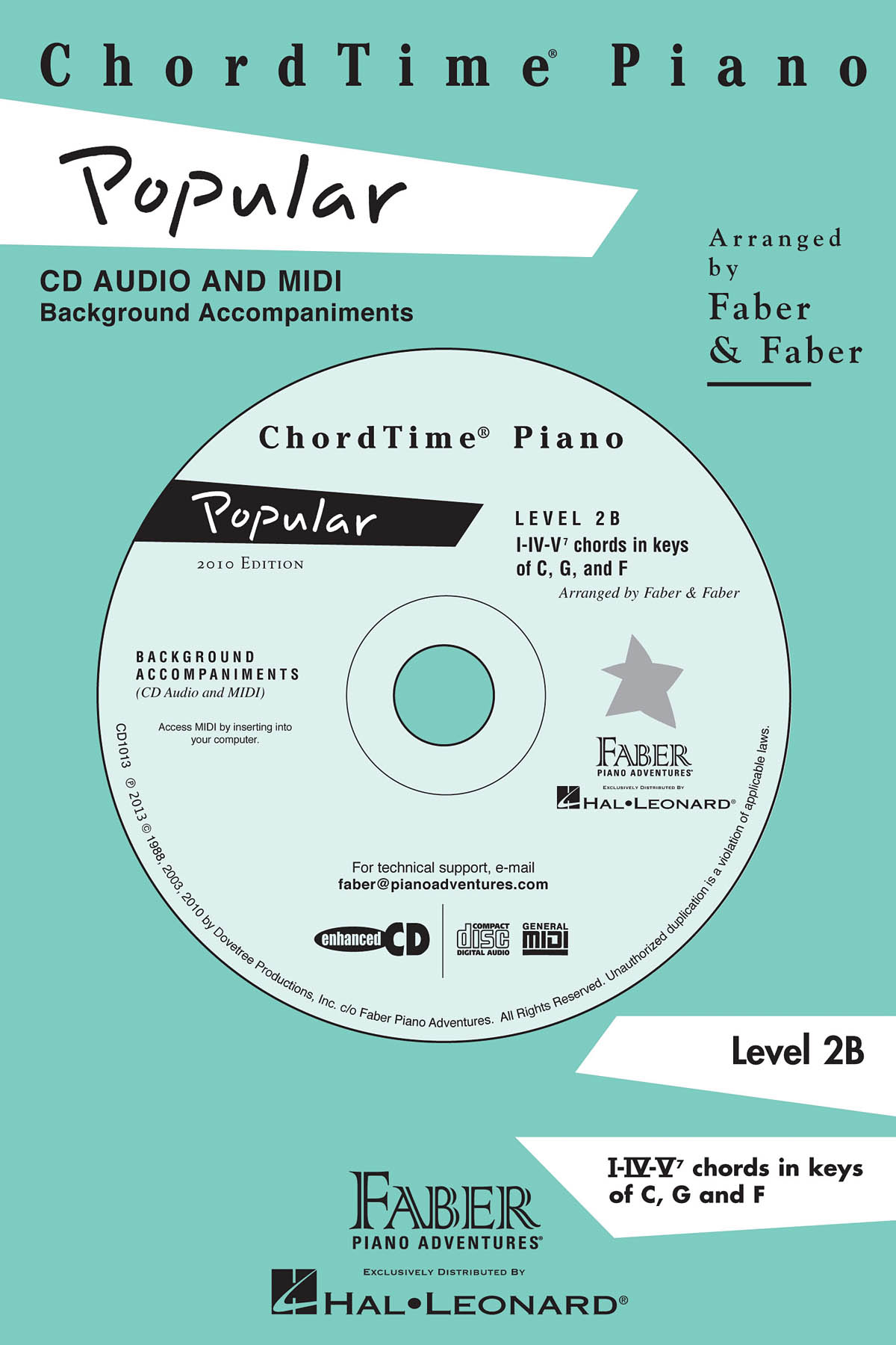 Nancy & Randall Faber: ChordTime Piano Popular CD (Level 2B)