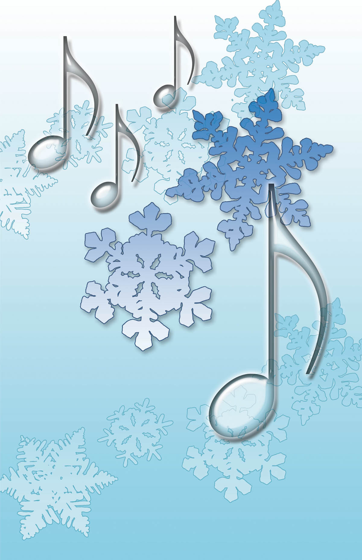 Recital Program #71: Snowflakes And Notes (25 Pack)
