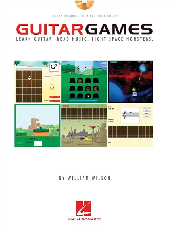 GUITAR GAMES LEARN GUITAR READ MUSIC FIGHT SPAACE MONSTERS BOOK/DVDROM