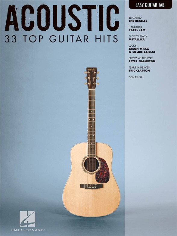 ACOUSTIC 33 TOP GUITAR HITS EASY GUITAR WITH NOTES & TAB GTR BK