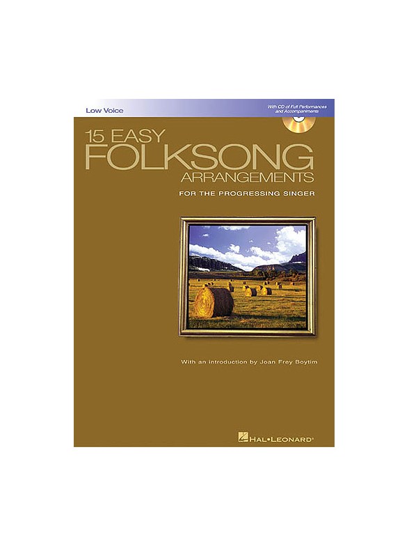 15 Easy Folksong Arrangements For Low Voice (Book And CD)