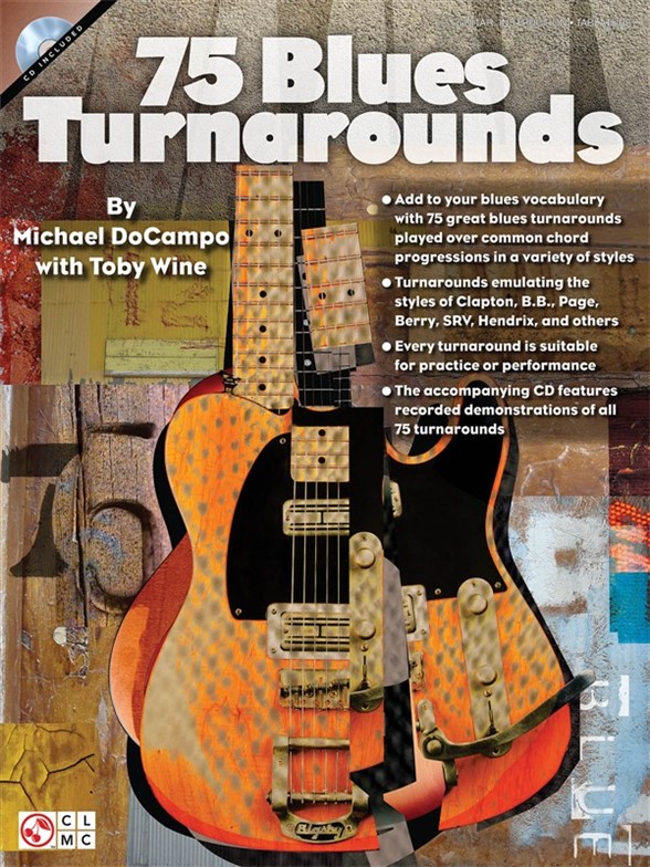 75 BLUES TURNAROUNDS FOR GUITAR GTR BK