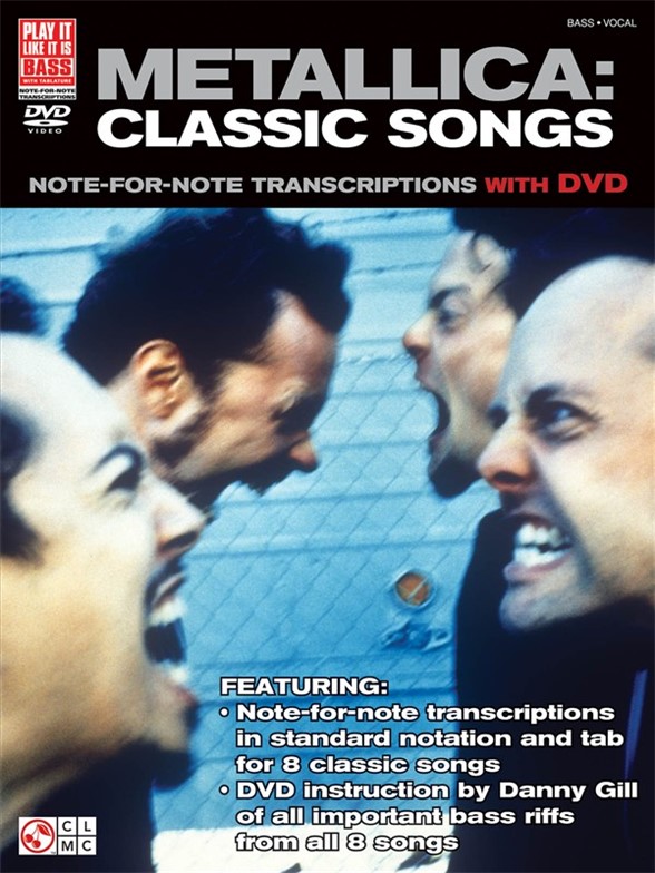 METALLICA CLASSIC SONGS FOR BASS GUITAR BGTR BK/DVD