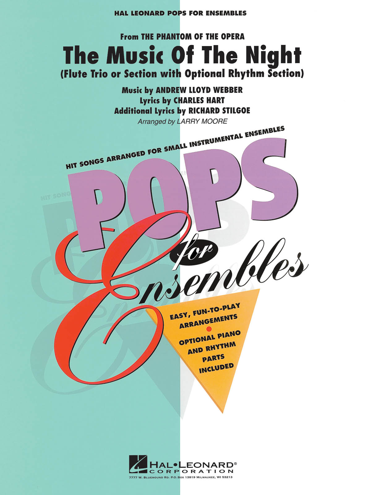 The Music Of The Night : Flute Trio or Section with Optional Rhythm Section