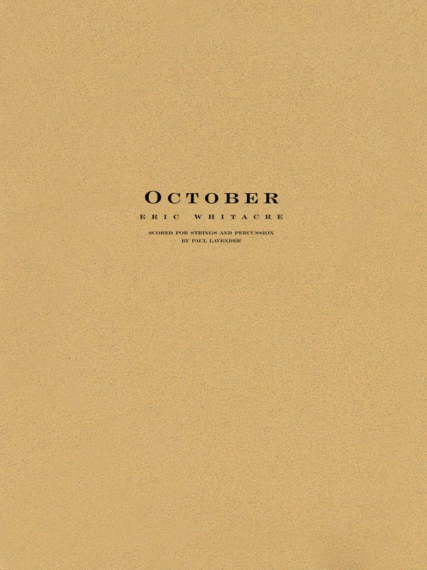 October - String Orchestra Score/Parts