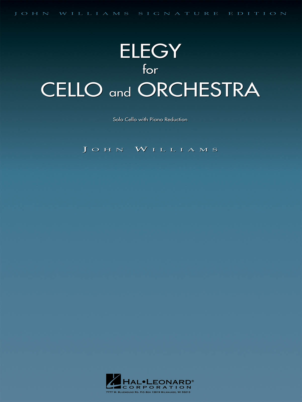 Elegy for Cello and Orchestra : Cello with Piano Reduction