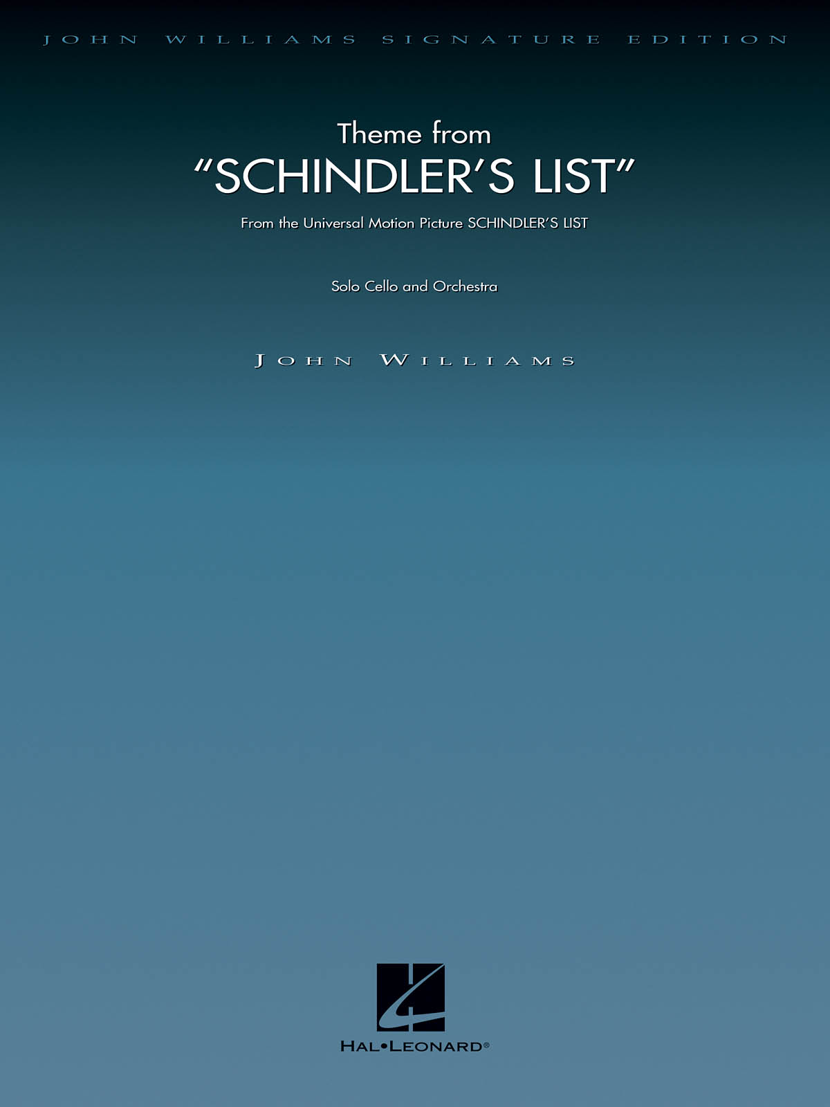 Theme from Schindler's List (Cello and Orchestra) : Score and Parts