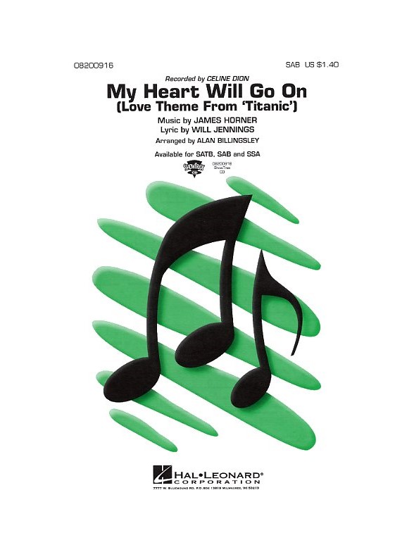 James Horner: My Heart Will Go On (Love Theme From Titanic) - SAB