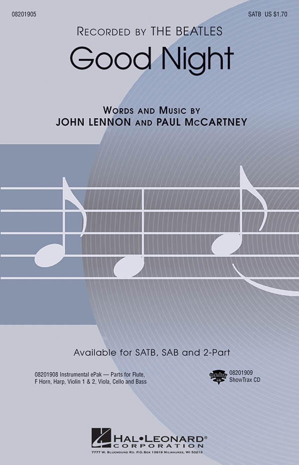 The Beatles: Good Night (SATB)
