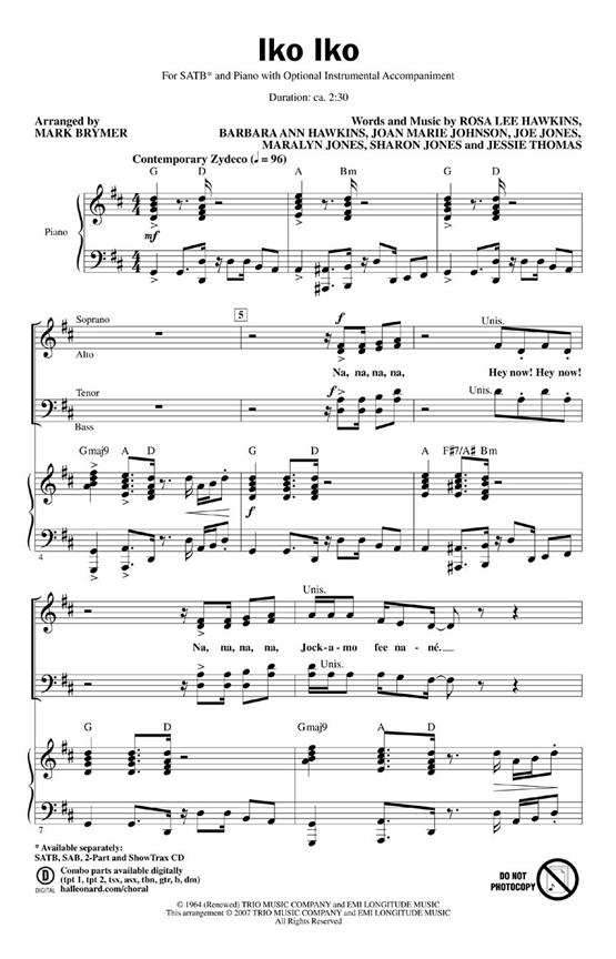 Dixie Cups: Iko Iko (Arr. Brymer) (ShowTrax CD)
