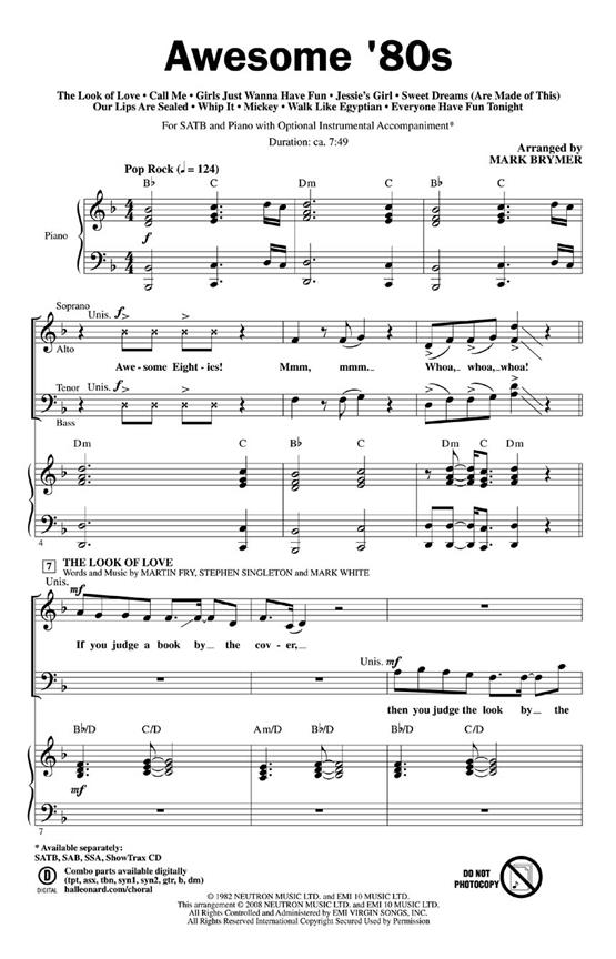 Awesome 80s Medley (Arr. Brymer) (ShowTrax CD)
