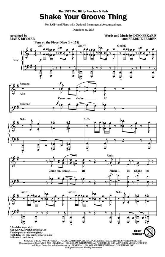 Peaches And Herb: Shake Your Groove Thing (SAB)