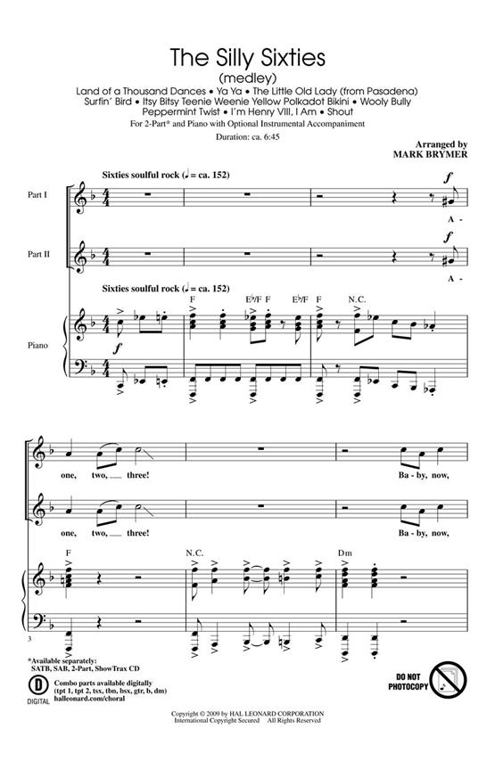 Silly Sixties Medley (Arr. Brymer) (2-Part)