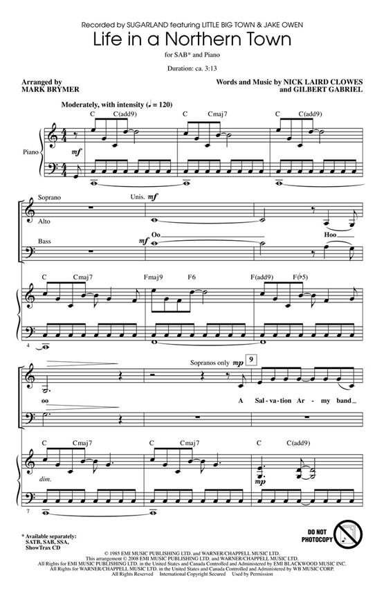 Sugarland: Life In A Northern Town (Arr. Brymer) (SAB)