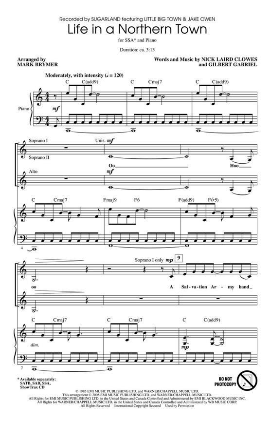 Sugarland: Life In A Northern Town (Arr. Brymer) (SSA)