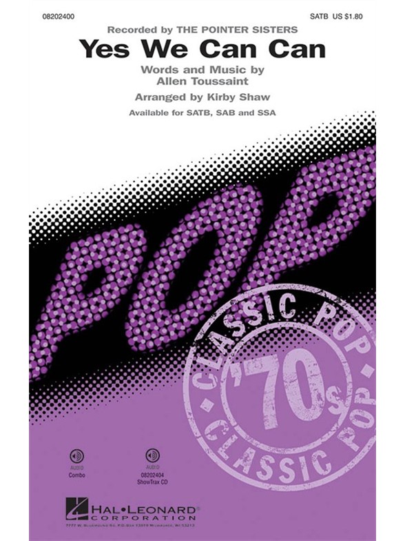 TOUSSAINT ALLEN YES WE CAN CAN (ARR SHAW KIRBY) SATB CHORAL