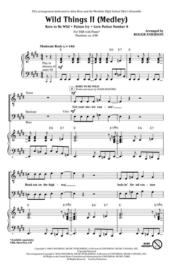 Wild Things II : Medley