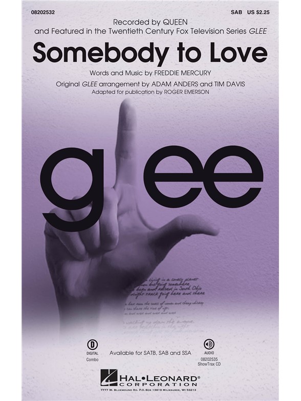 Queen: Somebody To Love (Glee) - SAB