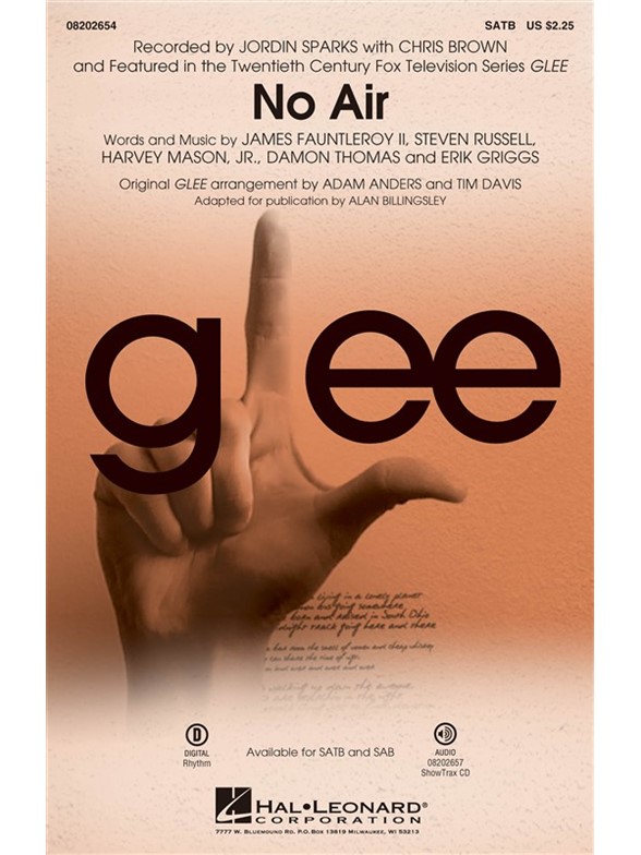 JORDIN SPARKS & CHRIS BROWN NO AIR GLEE (ARR ANDERS/DAVIS) SATB CHORAL