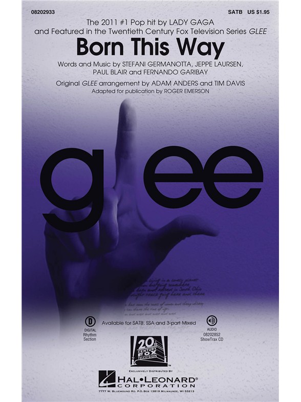 LADY GAGA BORN THIS WAY (EMERSON ROGER) SATB CHORAL