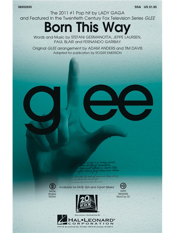 LADY GAGA BORN THIS WAY (EMERSON ROGER) SSA CHORAL