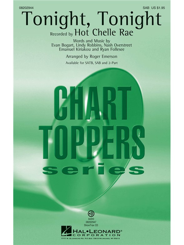 TONIGHT TONIGHT (EMERSON ROGER) SAB CHORAL