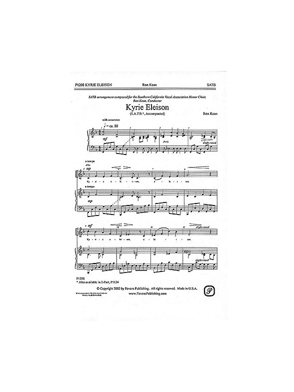 Kean Kyrie Eleison Satb