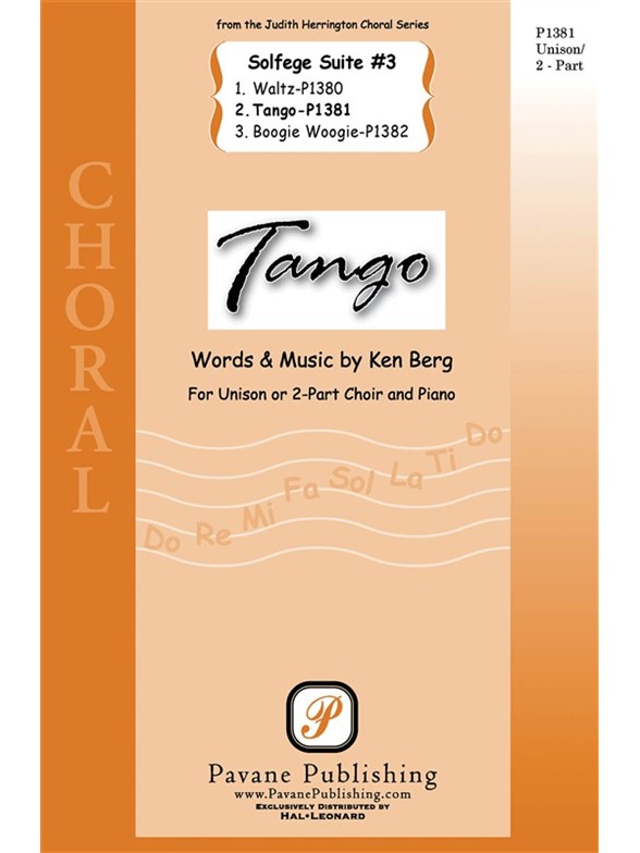 KEN BERG TANGO FROM SOLFEGE SUITE #3 2 PART CHORAL SHEET