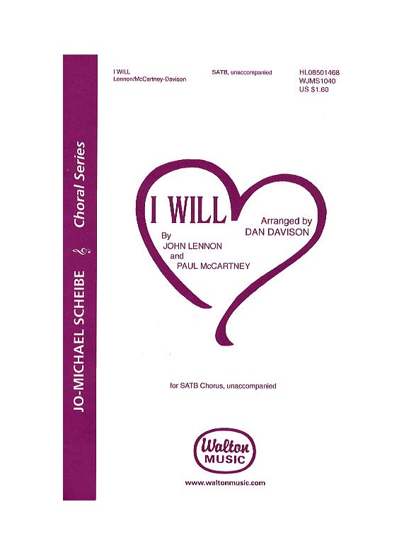 The Beatles: I Will (SATB)