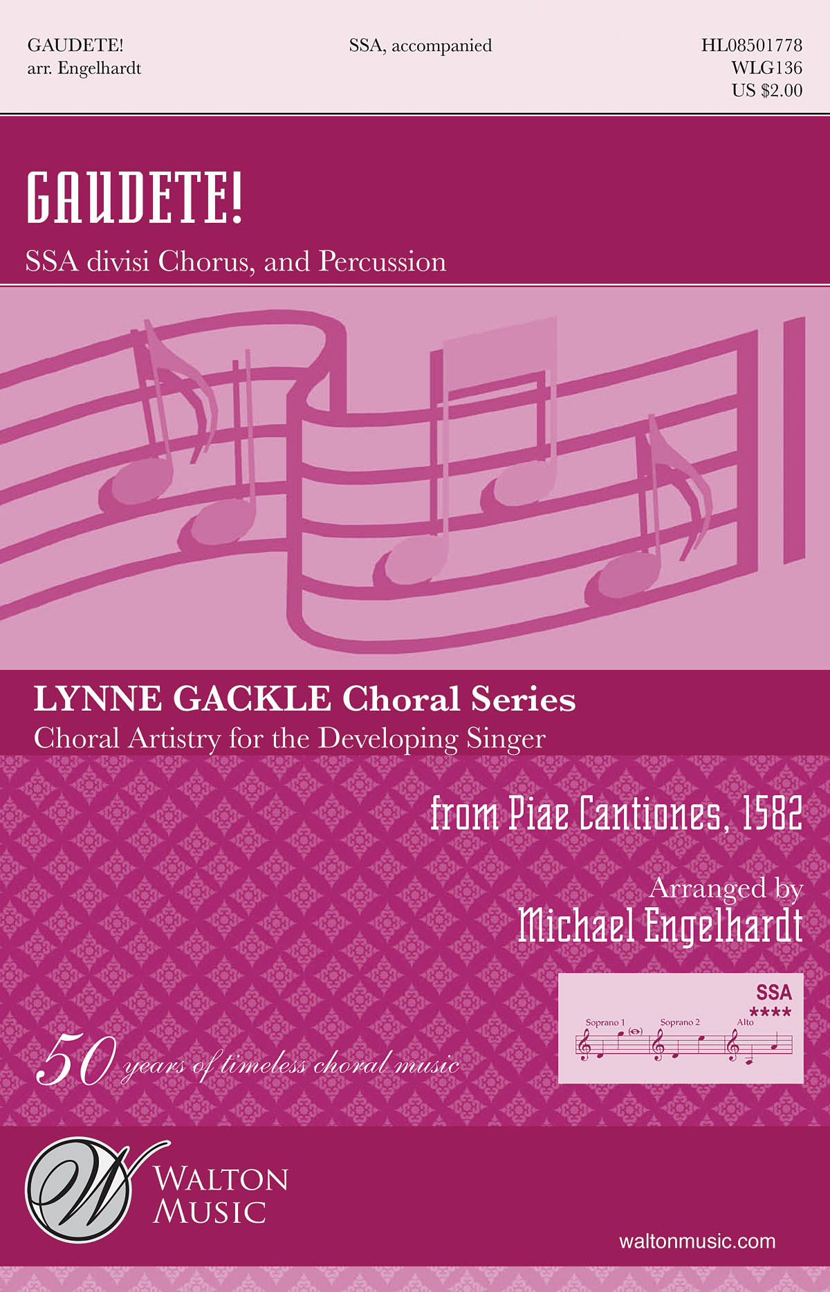 Gaudete (Arr Engelhardt Michael) Ssa Divisi Chor